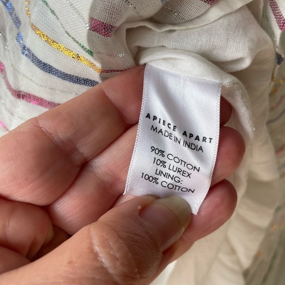 Apiece Apart Striped Metallic Maxi Dress Size 4 - Picture 10 of 14